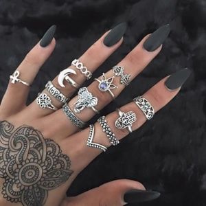 13 pcs Bohemia Antique Ring Set